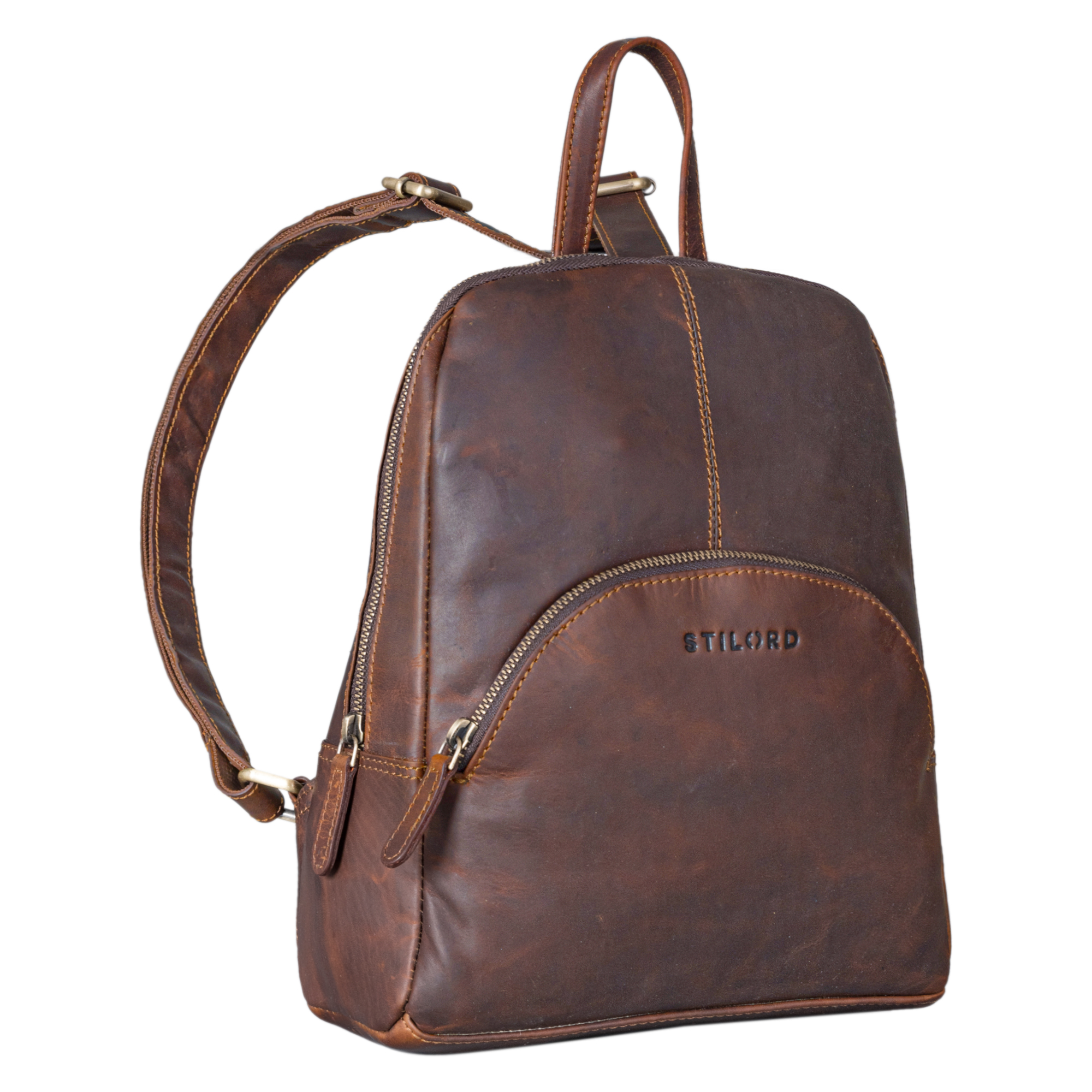 Elegant leather online backpack