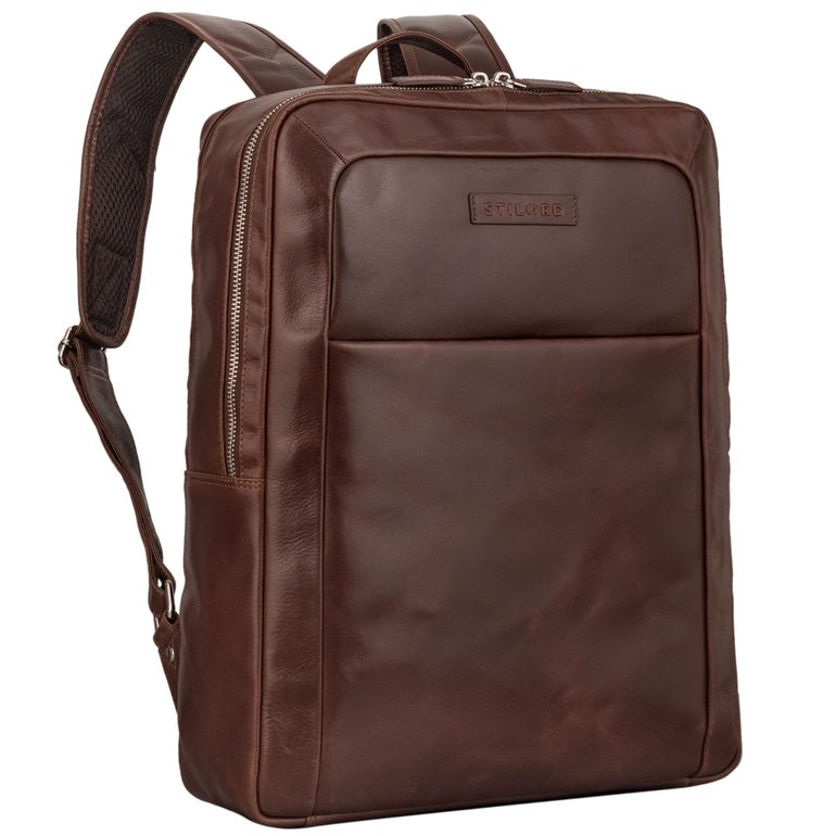 "Lion" Spacious Laptop Backpack 15.6 inch Leather