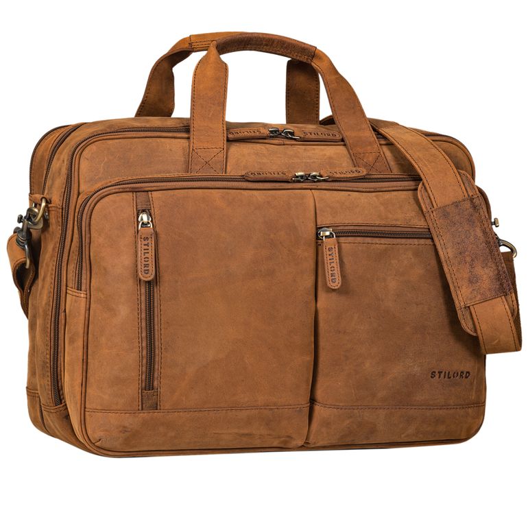 "Arnold" Spacious Leather Laptop Bag