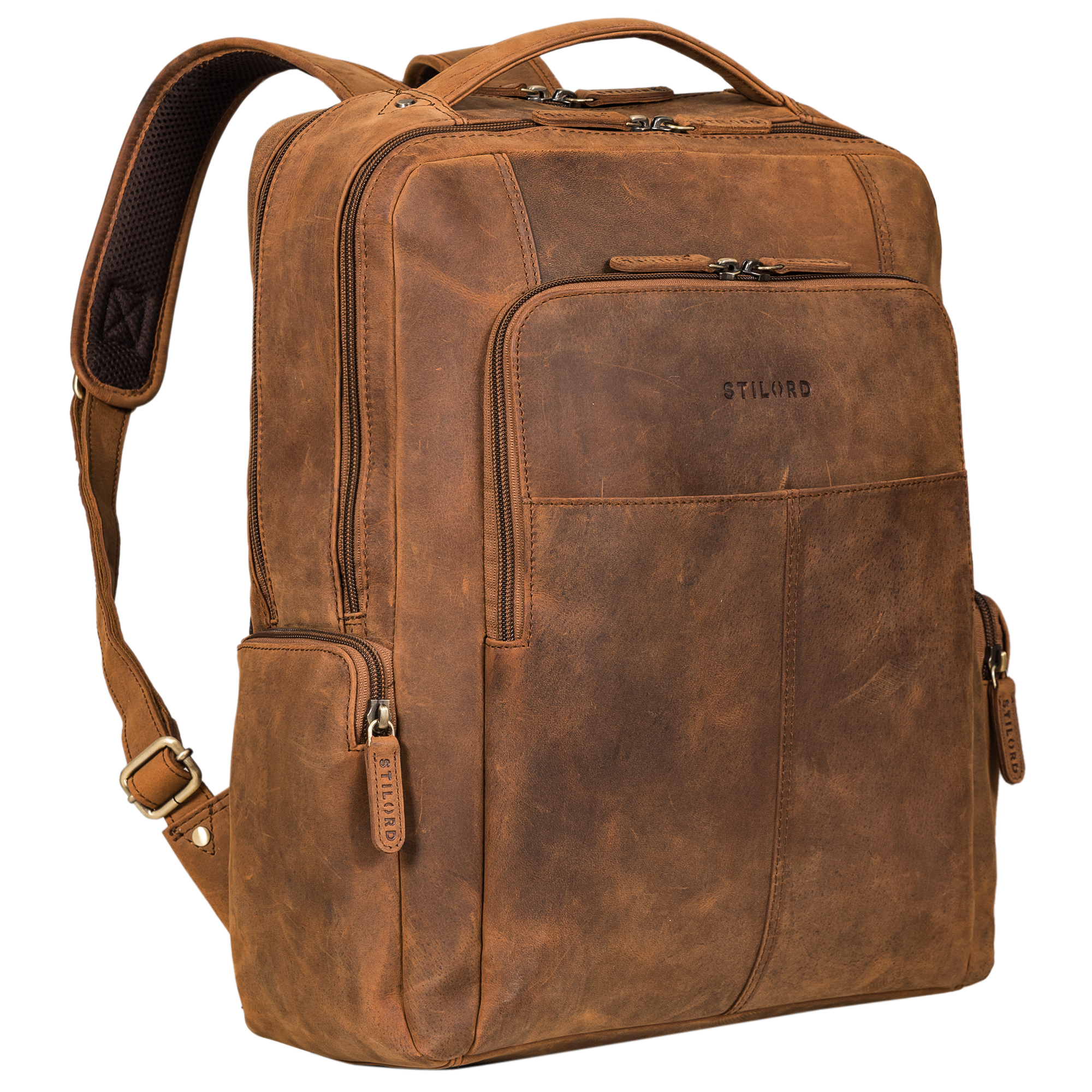 Sigrid Timeless Leather Backpack with Laptop Compartment 17 inch