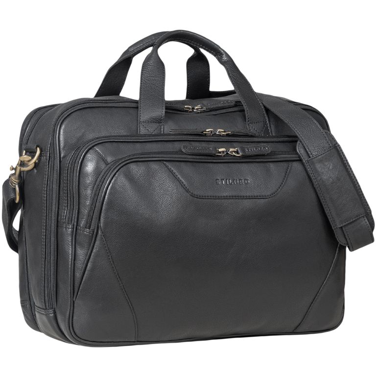 "Ansgar" Flexible Leather Briefcase Men and Women