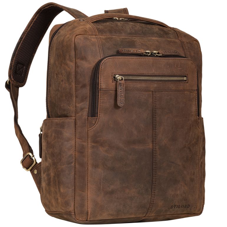 "Guido" Unique Leather Backpack with Laptop Compartment