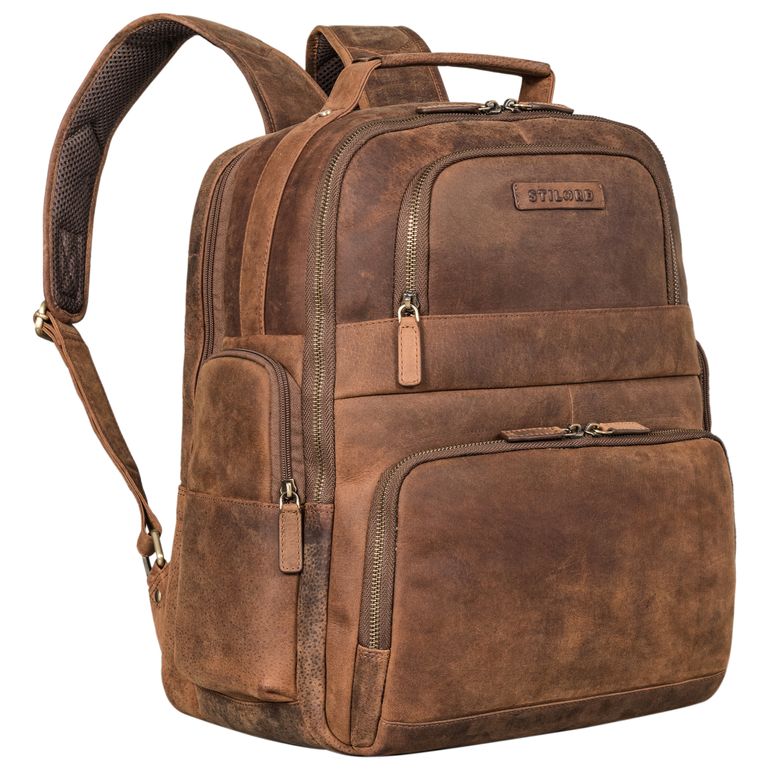 "Josef" XXL Laptop Backpack 15.6 inch Leather 