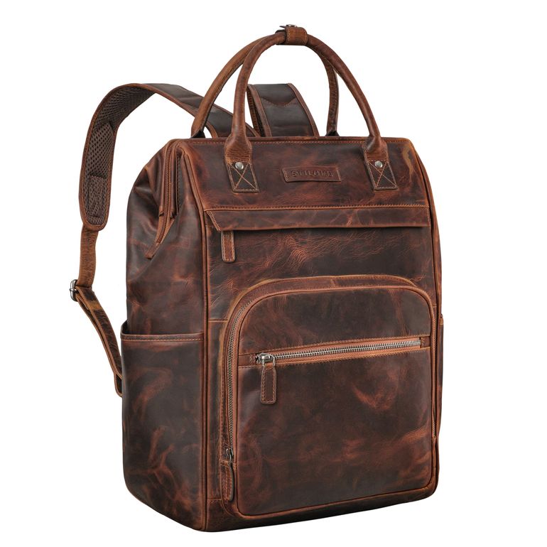 "Wendelin" Premium Leather Laptop Backpack