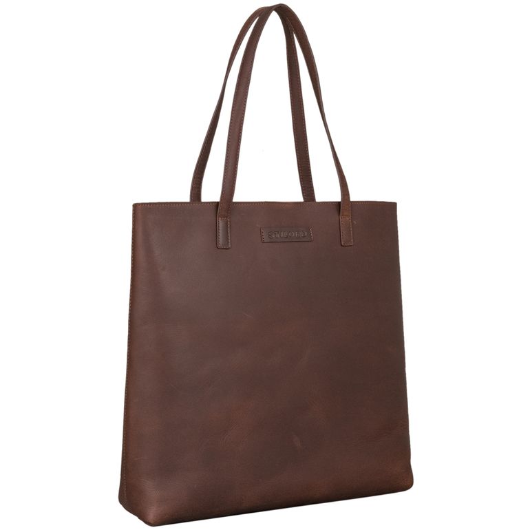 "Carlotta" Stijlvolle Shopper Tas Dames Leren 