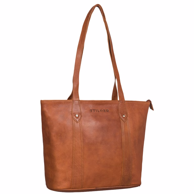 "Svea" Stijlvolle Leren Shopper Tas voor Dames Middelgroot voor 14 inch Laptop "Svea" Stijlvolle Leren Shopper Tas voor Dames Middelgroot voor 14 inch Laptop