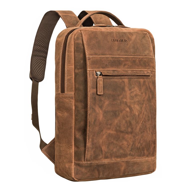 "Heiko" Leather Laptop Backpack 15.6 inch