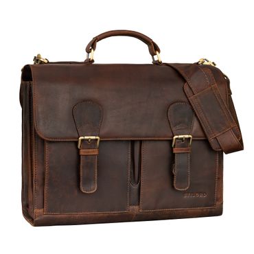 Ludger Leren Laptoptas 15,6 inch voor Dames en Heren