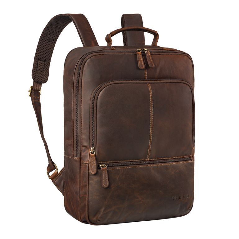 "Forest" Laptop Backpack Mochila de couro