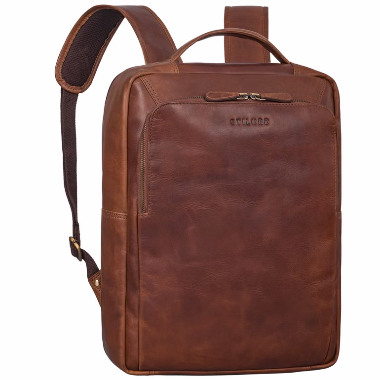 "Martin" Única Mochila Para Portátil em Pele de 13-14 Polegadas "Martin" Única Mochila Para Portátil em Pele de 13-14 Polegadas