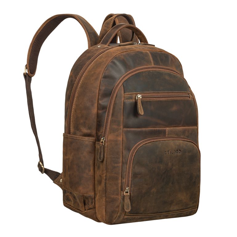 "Pierre" Leather Business Backpack Ladies and Men 