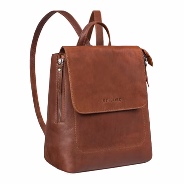 "Gesa" Elegant ladies backpack Genuine Leather