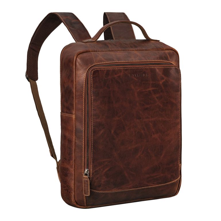 "Zabel" leather laptop backpack 15.6 inch