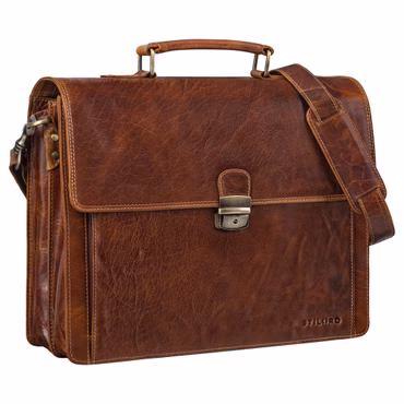 "Stanley" Briefcase Men Leather with Lock "Stanley" Briefcase Men Leather with Lock