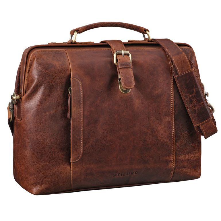 "Casey" Vintage Handbag Leather Women Men Doctor Bag