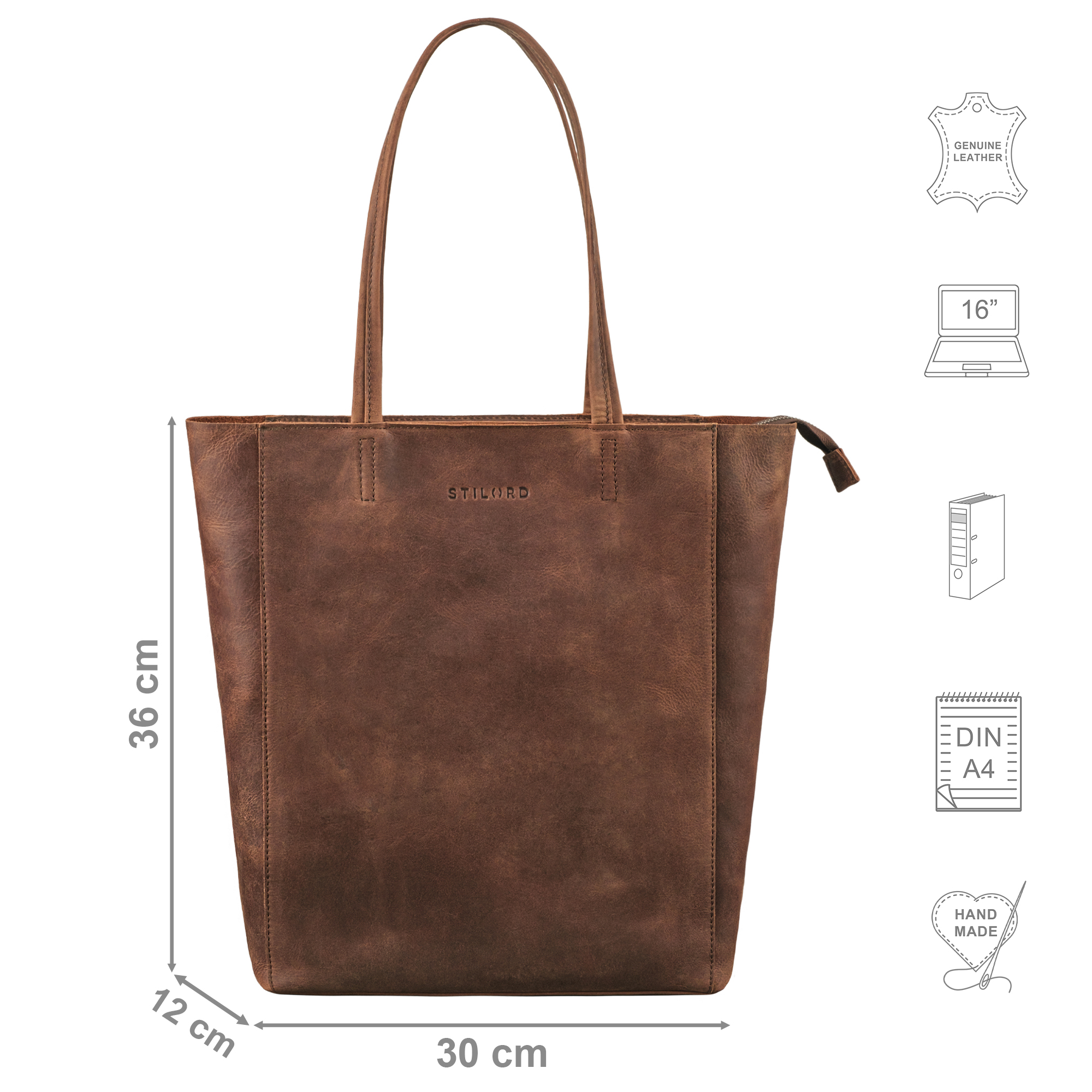 Gusti Leder AGATHA S - Handtas - braun/gemêleerd bruin