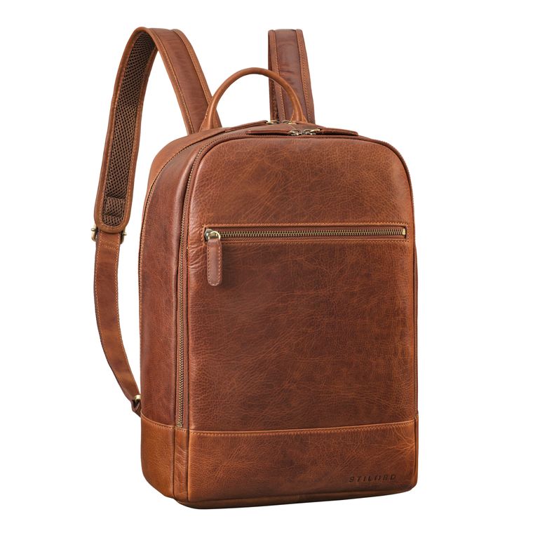 "Willis" Leather Laptop Backpack for Women and Men