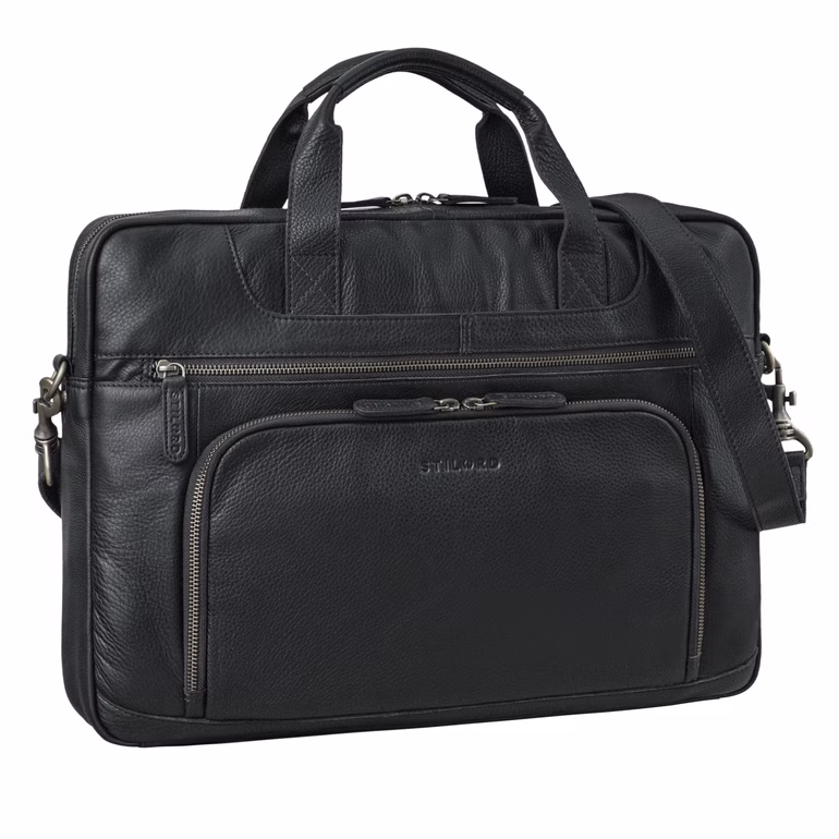 "Cyrus" Vintage Laptoptaske 17 tommer Læder Herre Business