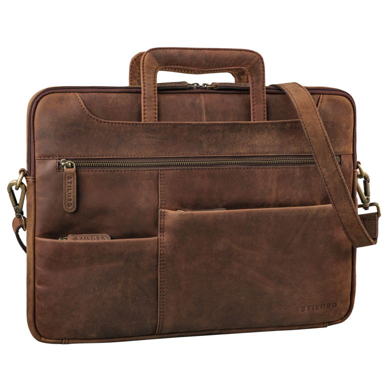  "Farleigh" Leather Laptop Bag 15.6 inch