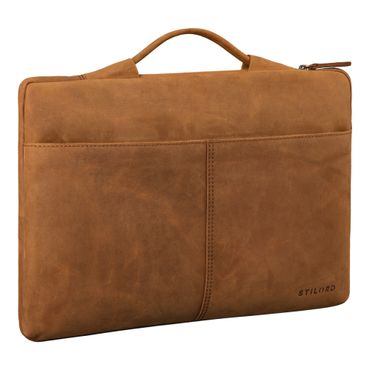 "Kit" Laptop Bag 15.6 Inch Leather Men&#039;s Laptop Sleeve