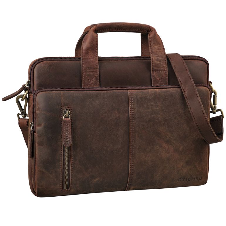 "Raihn" Slim Leather Briefcase 13,3 - 14 inch