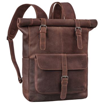 "Herakles" XL Leather Laptop Backpack 17 Inch