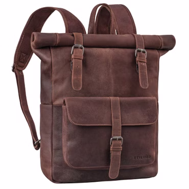 "Herakles" XL Leather Laptop Backpack 17 Inch