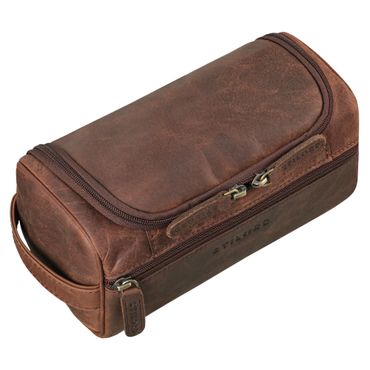 Rowan Vintage Lederen Toilettas met Haak Rowan Vintage Lederen Toilettas met Haak