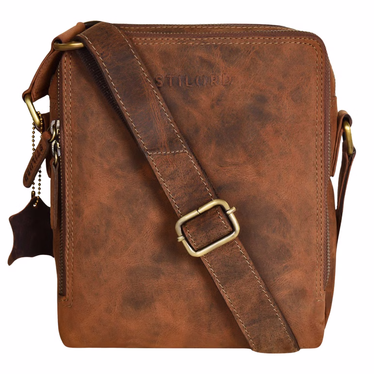 "Bastian" Mens Leather Shoulder Bag Vintage "Bastian" Mens Leather Shoulder Bag Vintage