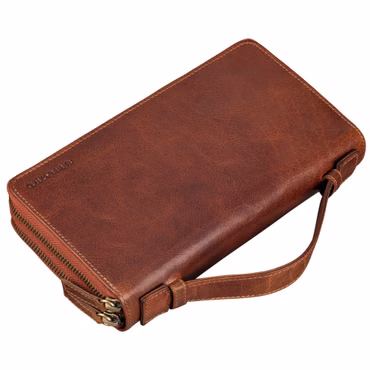 "Felicity" Stor Læderpung Til Mænd Med Håndtag Og Plads Til Mobil