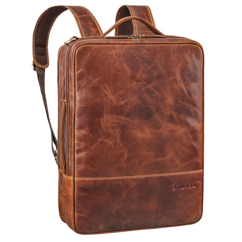 "Dash" 2 in 1 Convertible Leather Backpack Briefcase