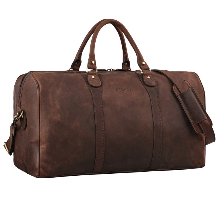 "Vivaldo" Spacious Weekend Bag Leather Women and Men