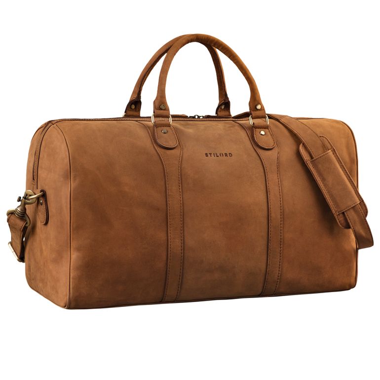 "Vivaldo" Spacious Weekend Bag Leather Women and Men