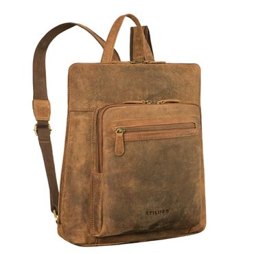 Shyla Elegante Rugzak Dames Leren Vintage Daypack Klein