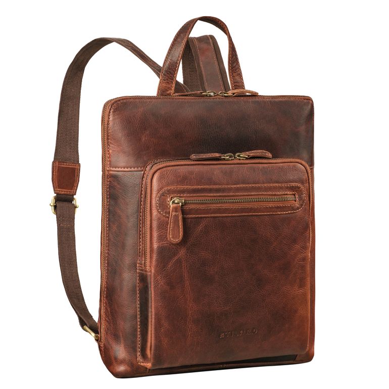 "Shyla" Elegante Rugzak Dames Leren Vintage Daypack Klein