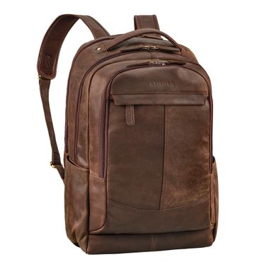 "Maxim" Large Leather Laptop Backpack 17 to 19 Inch for Men and Women