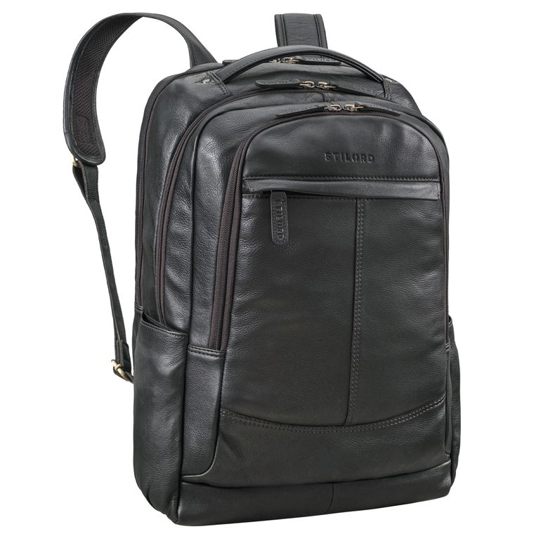 "Maxim" Large Leather Laptop Backpack 17 to 19 Inch for Men and Women