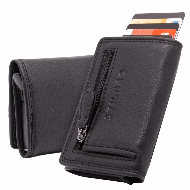 "Roy" Carteira Slim Homem Couro com RFID e Bolso para Moedas