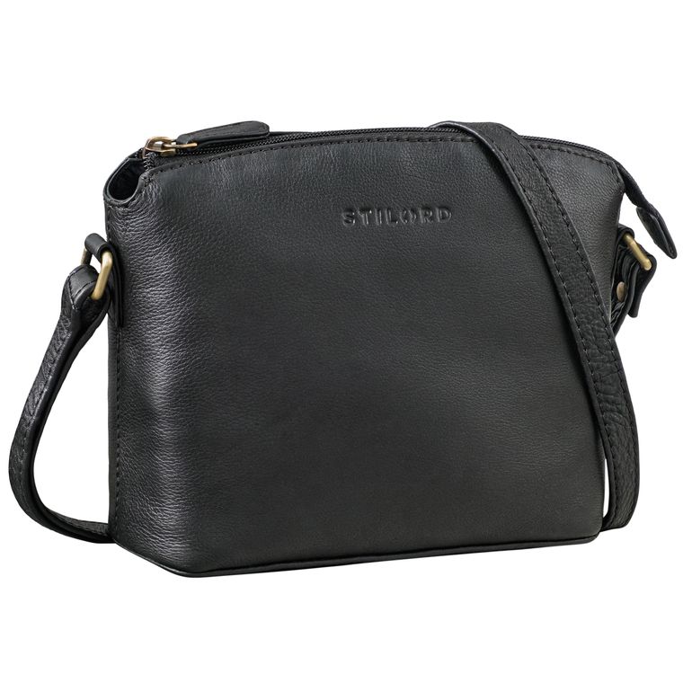 "Melinda" Classic Leather Cross Body Bag Women Small