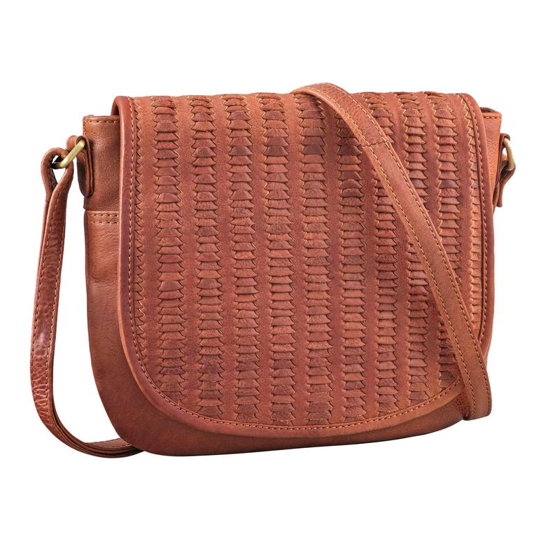 "Nuria" Small Leather Crossbody Bag for Women Woven Leather Bag