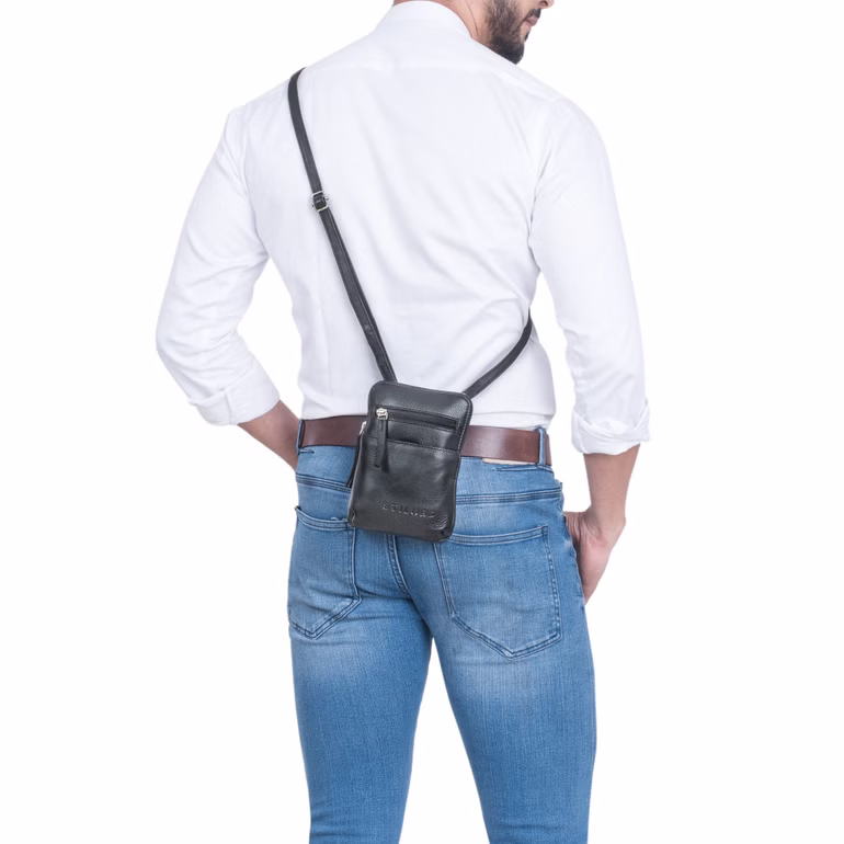 „Indie“ Kožená Taška Na Krk Dámska Pánska Malá Vintage Na Festival „Indie“ Kožená Taška Na Krk Dámska Pánska Malá Vintage Na Festival