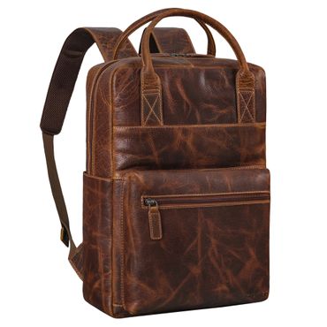 Topaz Grote Lederen Rugzak 16 inch Dames Heren Topaz Grote Lederen Rugzak 16 inch Dames Heren