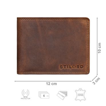 STILORD Norman Leren Portemonnee Heren Groot Wallet Men