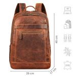STILORD Grover Laptop Rugzak Business Leer Grote Lederen Rugtas voor Heren Dames Vintage Daypack voor 16Inch Notebooks Werktas Schoudertas Echt Leer Kleur:kara - cognac STILORD Grover Laptop Rugzak Business Leer Grote Lederen Rugtas voor Heren Dames Vintage Daypack voor 16Inch Notebooks Werktas Schoudertas Echt Leer Kleur:kara - cognac