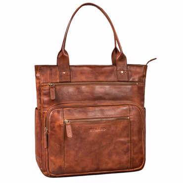 "Bonnie" Velká Kožená Kabelka Dámská Shopper s Množstvím Kapsiček