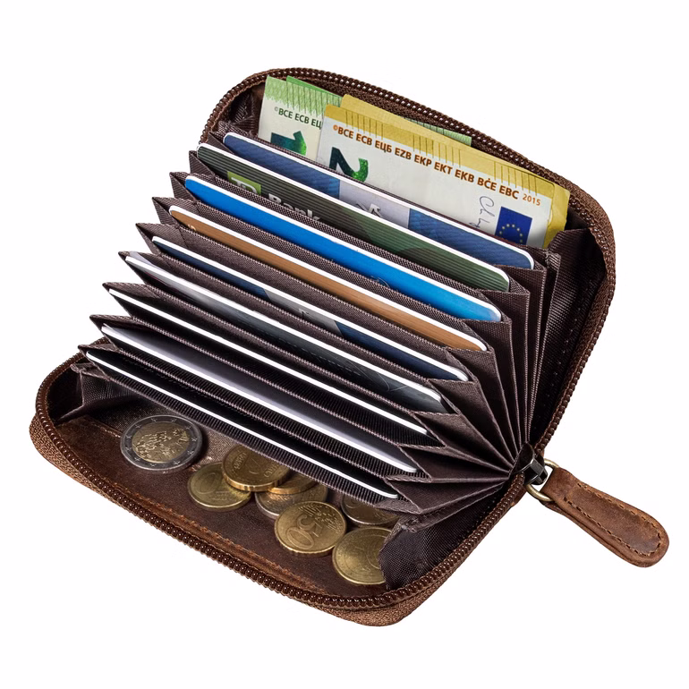 "Luxor" Carteira de Cartões de Crédito em Pele Genuína Para Homem e Mulher "Luxor" Carteira de Cartões de Crédito em Pele Genuína Para Homem e Mulher