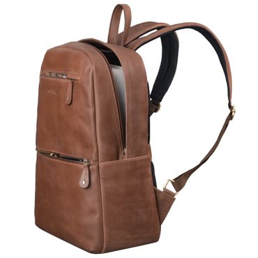 STILORD 'Daryl' XL Lederen Rugzak Heren Werk Leren Laptop Rugzak 16 Inch Groot Zakelijke Rugtas Ademend Vintage voor Koffer en Reizen, Kleur:zamora - bruin
