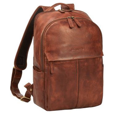 Marino Echt-Lederen Rugtas voor Dames en Heren Midden-Groot met Laptopvak 13 - 14 Inch