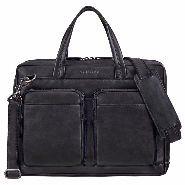 "Erwin" Large Real Leather Messenger Bag Men Women 16 inch Laptop Bag 