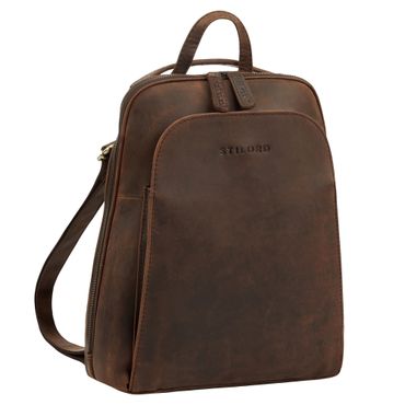 Ophelia 2-v-1 Kožená Ruksaková Taška z Pravé Kůže Crossbody